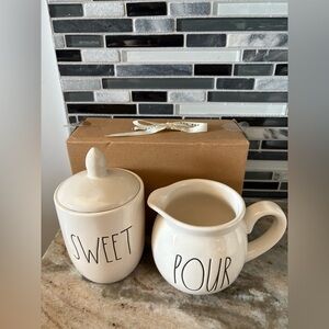 Rae Dunn Sweet and Pour Cream & Sugar Ceramic Set